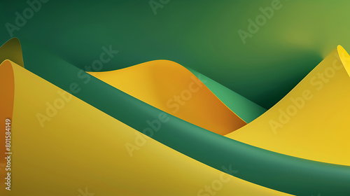 abstract background with yellow and green shapes simple geometry