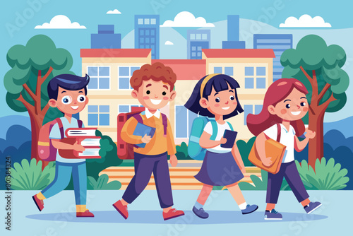 back to school concept vector Illustration