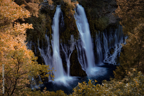 burney waterfall in autumn