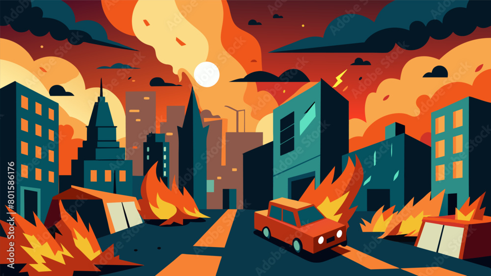 The simmering tensions in the city finally erupted like a volcano resulting in chaos and destruction in the normally quiet streets.. The simmering tensions in the city finally erupted like a volcano resulting in chaos and destruction in the normally quiet streets..