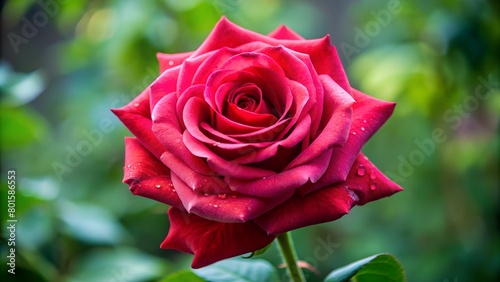 red rose with drops