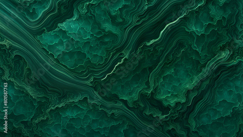 A green rock with a lot of detail and texture © Jati