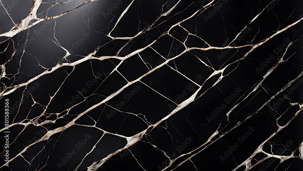 A black and gold marble wall with cracks and holes A black and gold marble wall with cracks and holes