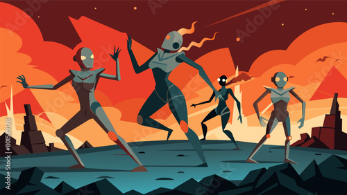 With synchronized and robotic movements the dancers depict the bleak and desolate aftermath of doomsday moving as if they are the only survivors in a.