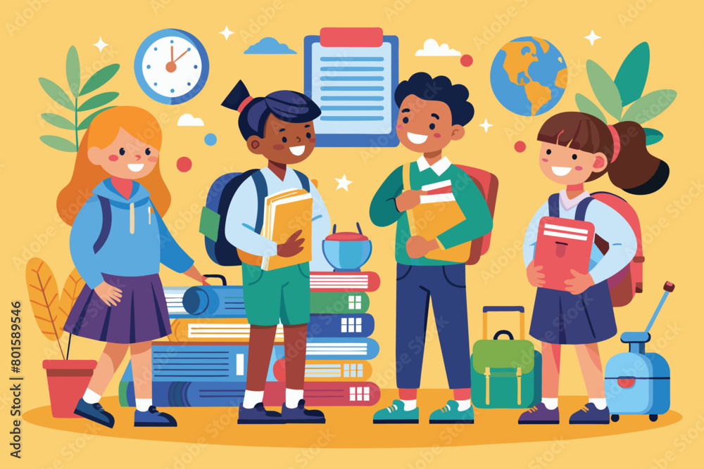 back to school concept vector Illustration back to school concept vector Illustration