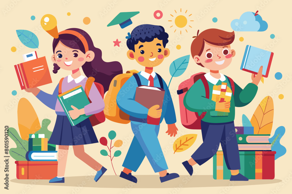 back to school concept vector Illustration back to school concept vector Illustration
