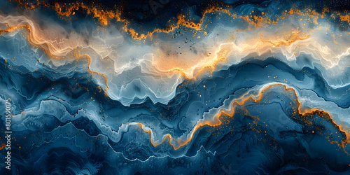 Geographic Odyssey: Abstract Illustration of Swirling Patterns photo