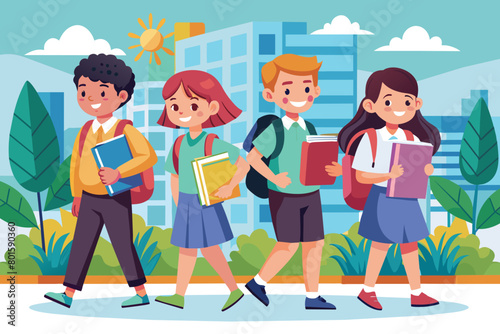 back to school concept vector Illustration