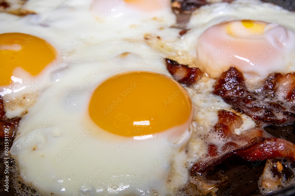 jajka na bekonie, eggs on bacon jajka na bekonie, eggs on bacon