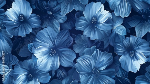 A serene sea of blue blossoms