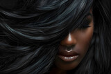 Radiant black hair with effective hair products