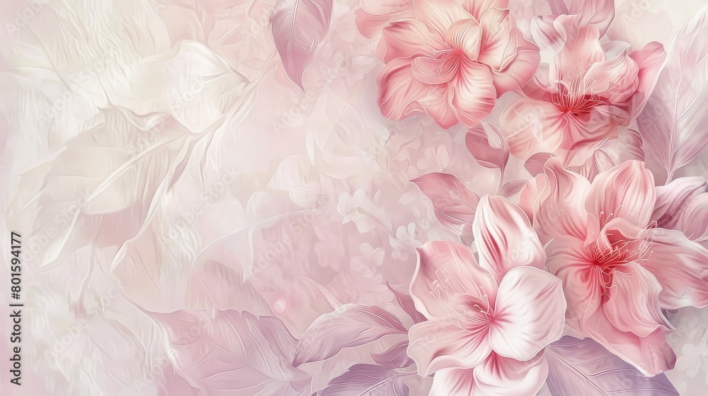 A delicate array of pastel flowers on a soft background