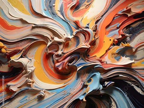 The high quality of the swirling colors of colliding paint, the distorted shapes of lines in chaos and conflict are mesmerizing. 