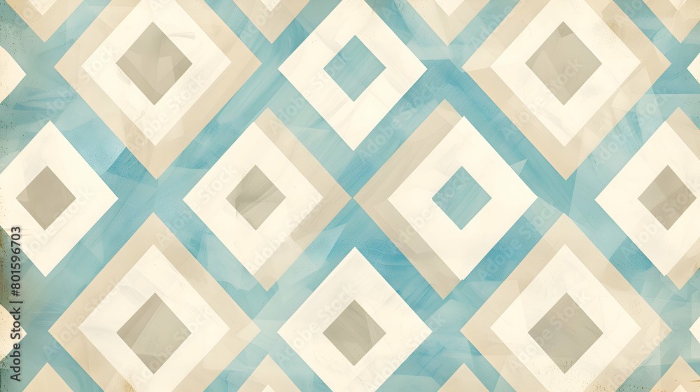 A minimalist geometric pattern wallpaper in soothing blue and beige tones A minimalist geometric pattern wallpaper in soothing blue and beige tones