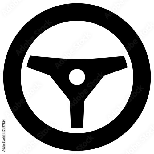 steering wheel solid icon