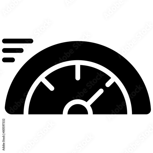 speedometer solid icon