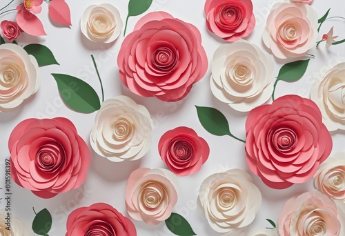  Floral Delights  A Romantic Showcase of 3D Flower Illustrations and Textured Paper Creations 
