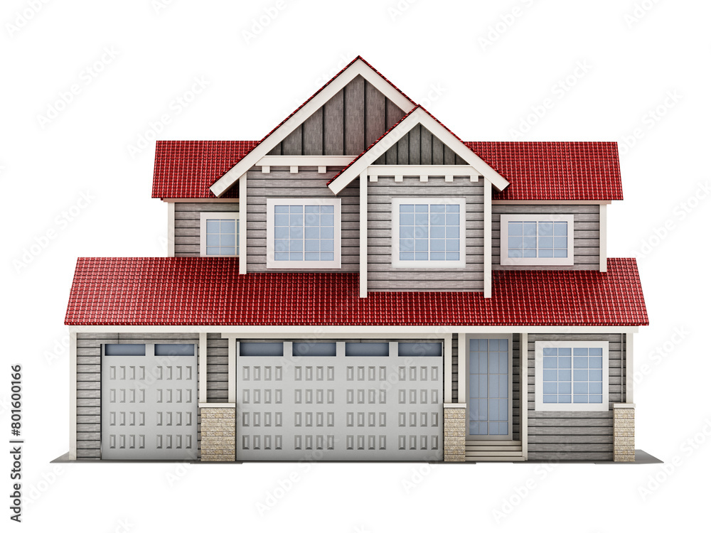 Large luxury house isolated on transparent background. 3D illustration Large luxury house isolated on transparent background. 3D illustration