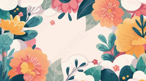 Vibrant floral pattern with a touch of whimsy photo