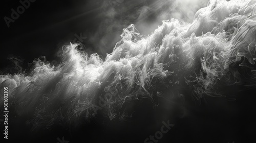 Intense Fire and Smoke on Black Background