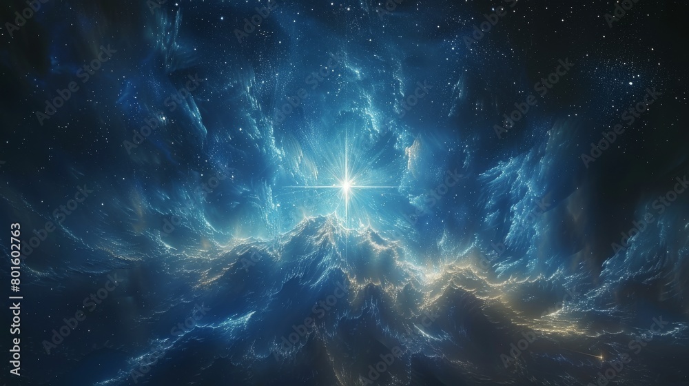 Star Shining in Blue Sky Star Shining in Blue Sky
