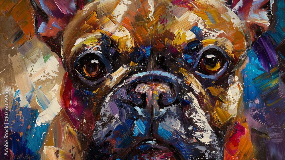 Fototapeta premium close up of a dog face
