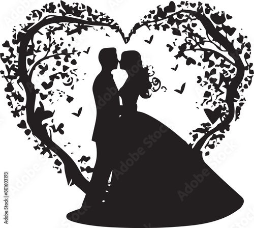 Romantic Couple Love Heart Vector