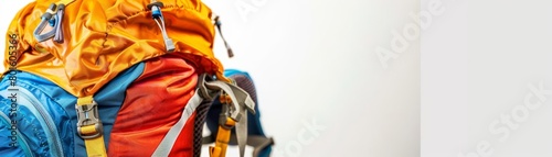 A backpack with a white background