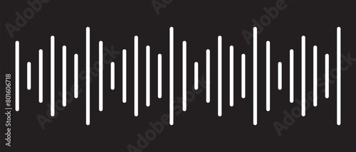 Sound wave icon  silhouette  vector design. Sound wave frequency icon. Sound wave background.  Digital  voice recorder audio wave vector symbol . Analog and digital audio signal  waves  Radio signal