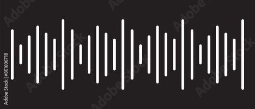 Sound wave icon, silhouette, vector design. Sound wave frequency icon. Sound wave background.  Digital  voice recorder audio wave vector symbol . Analog and digital audio signal, waves, Radio signal