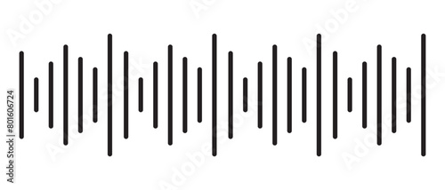 Sound wave frequency icon. Sound wave background. Sound wave icon, silhouette, vector design. Digital  voice recorder audio wave vector symbol. . Analog and digital audio signal, waves, Radio signal