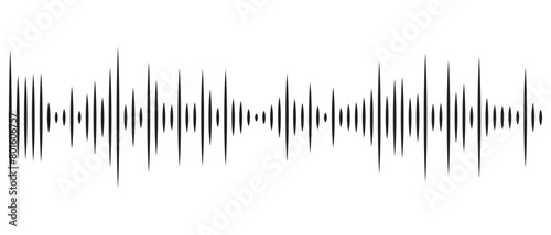 Sound wave frequency icon. Sound wave background. Sound wave icon, silhouette, vector design. Digital  voice recorder audio wave vector symbol. . Analog and digital audio signal, waves, Radio signal