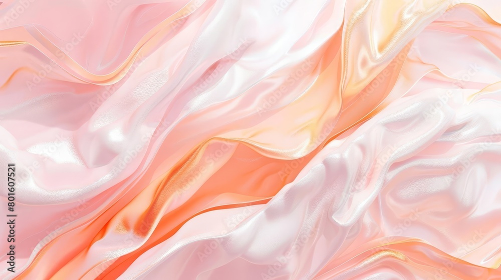 abstract futuristic texture combining pastel peach and rose pink isolated on white modern graphic design background