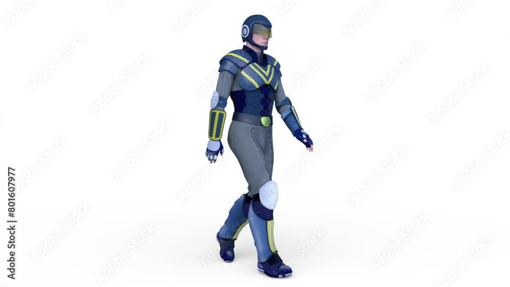 歩くサイバーマン 3DCGレンダリング 歩くサイバーマン 3DCGレンダリング