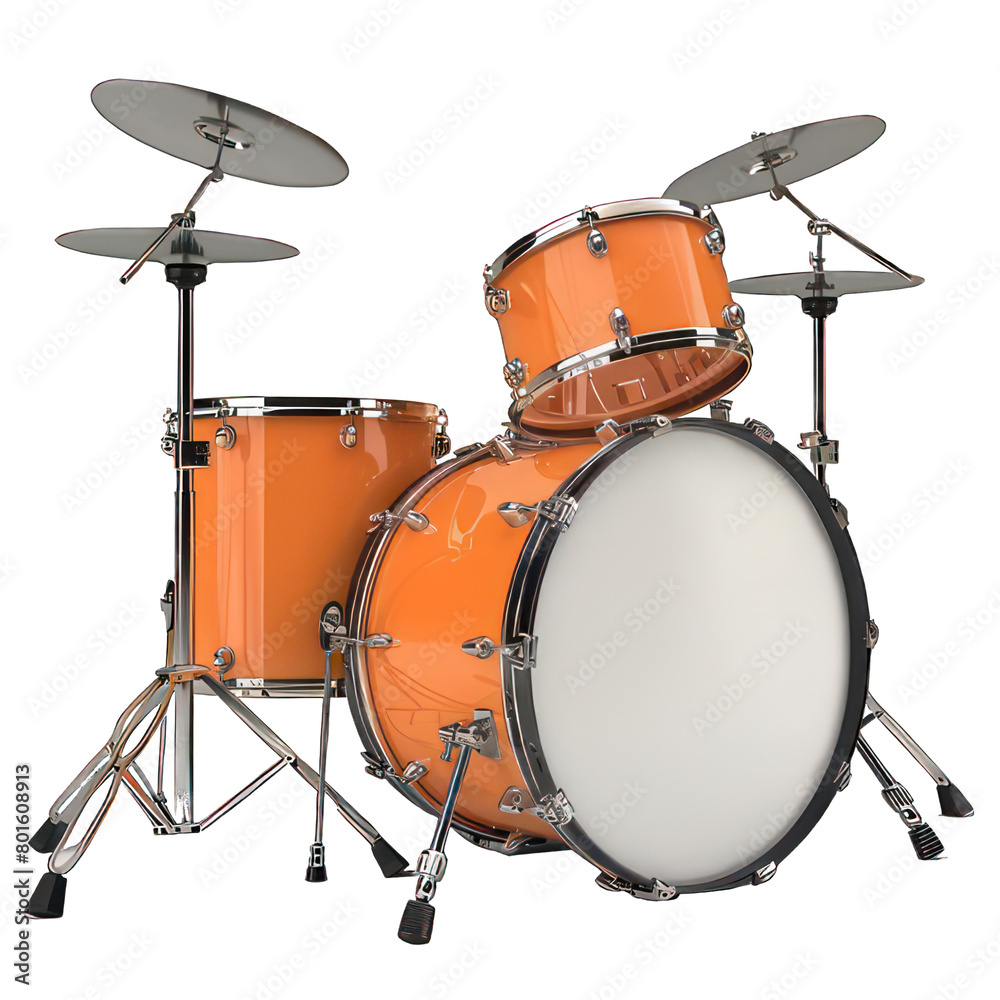 Drums isolated on white created with Generative AI Drums isolated on white created with Generative AI