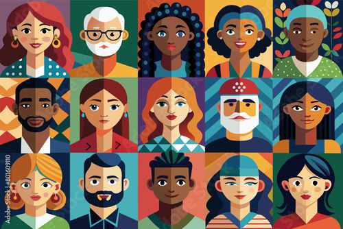 A mosaic of diverse faces from different ethnicities and backgrounds, representing the beauty and richness of human diversity