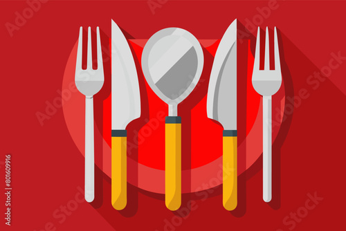 A modern and stylish cutlery mockup with a sleek finish