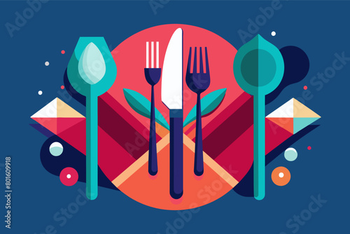 A modern and stylish cutlery mockup for a contemporary feel