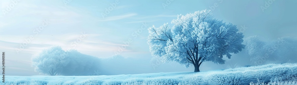 Abstract trees rendered in beautiful blue and white hues, creating a harmonious and soothing composition  8K , high-resolution, ultra HD,up32K HD