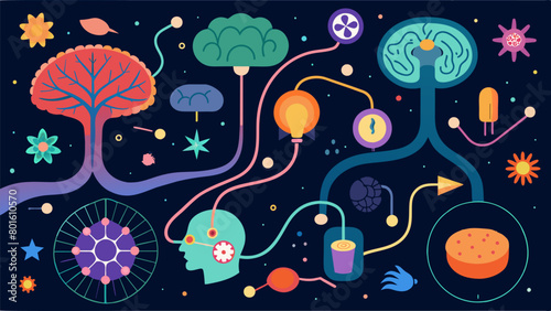 An animated depiction of the various pathways through which ketamine affects the nervous system..