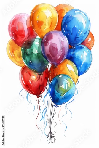 Wallpaper Mural A bunch of balloons are being held up by a string, AI Torontodigital.ca