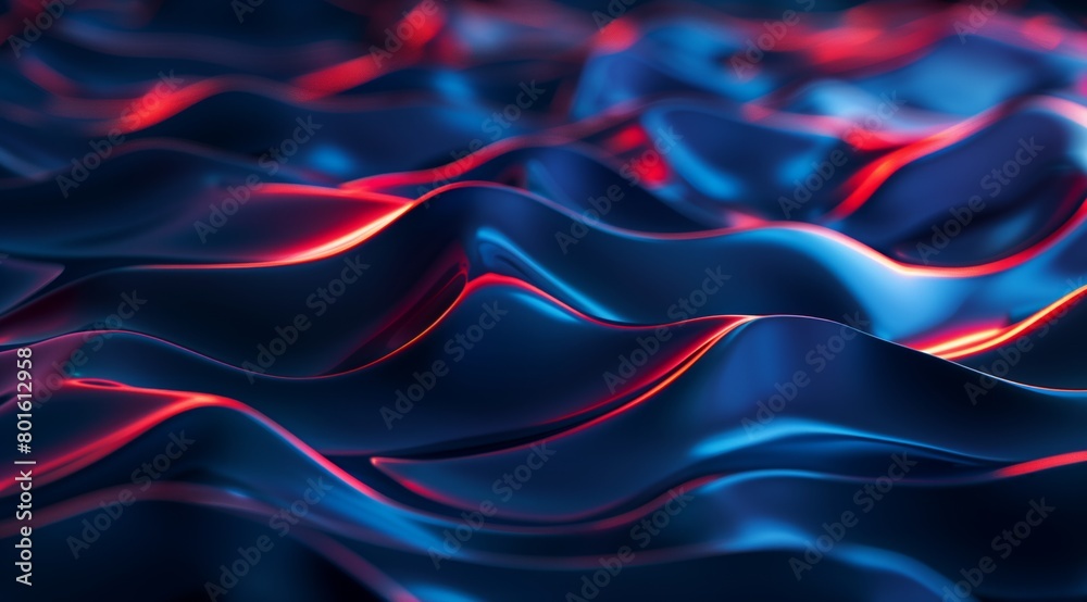 3d render abstract wave background. Generative AI 3d render abstract wave background. Generative AI