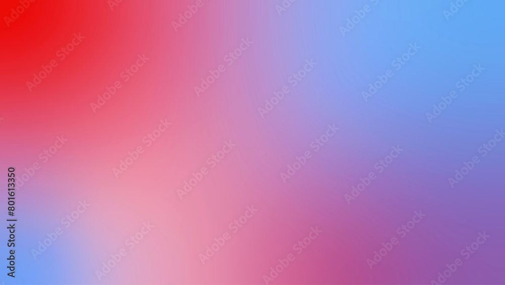 Abstract red to cool blue gradient background.