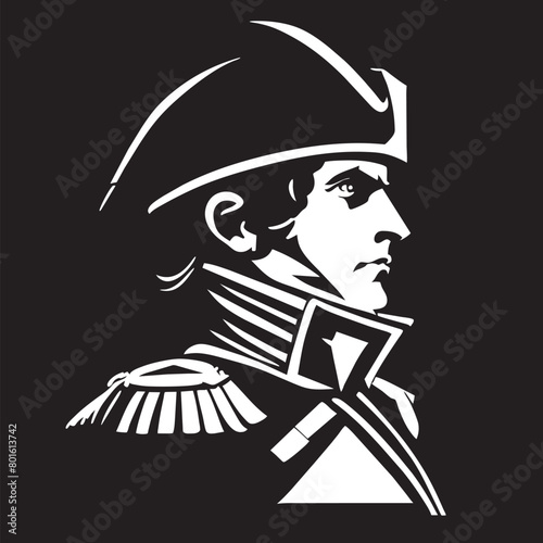 napoleon with a white background, vector illustration flat 2