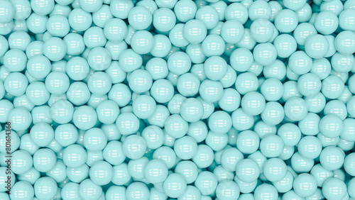 Blue candy spheres gobstopper gumball shiny marbles cheerful gender reveal background 3d illustration render digital rendering