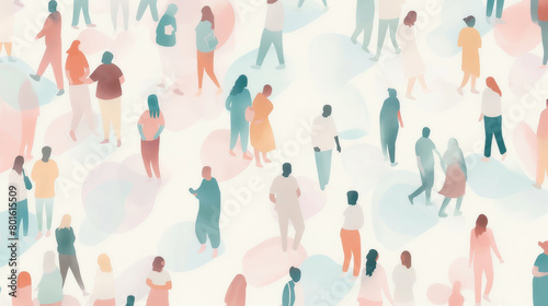 Abstract image of group of people