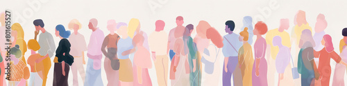 Abstract image of group of people