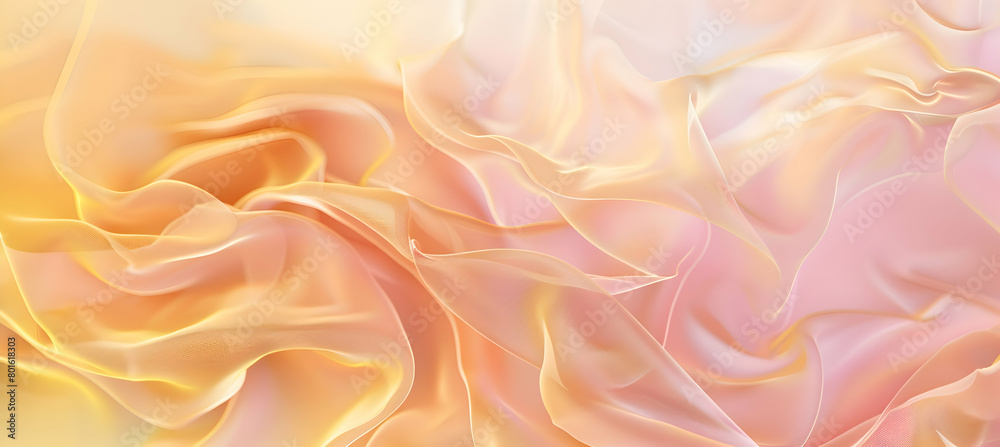 An elegant abstract background with a blend of soft yellow and pastel pink colors, featuring minimalist soft lines and simple geometric shapes, shot with HD camera clarity