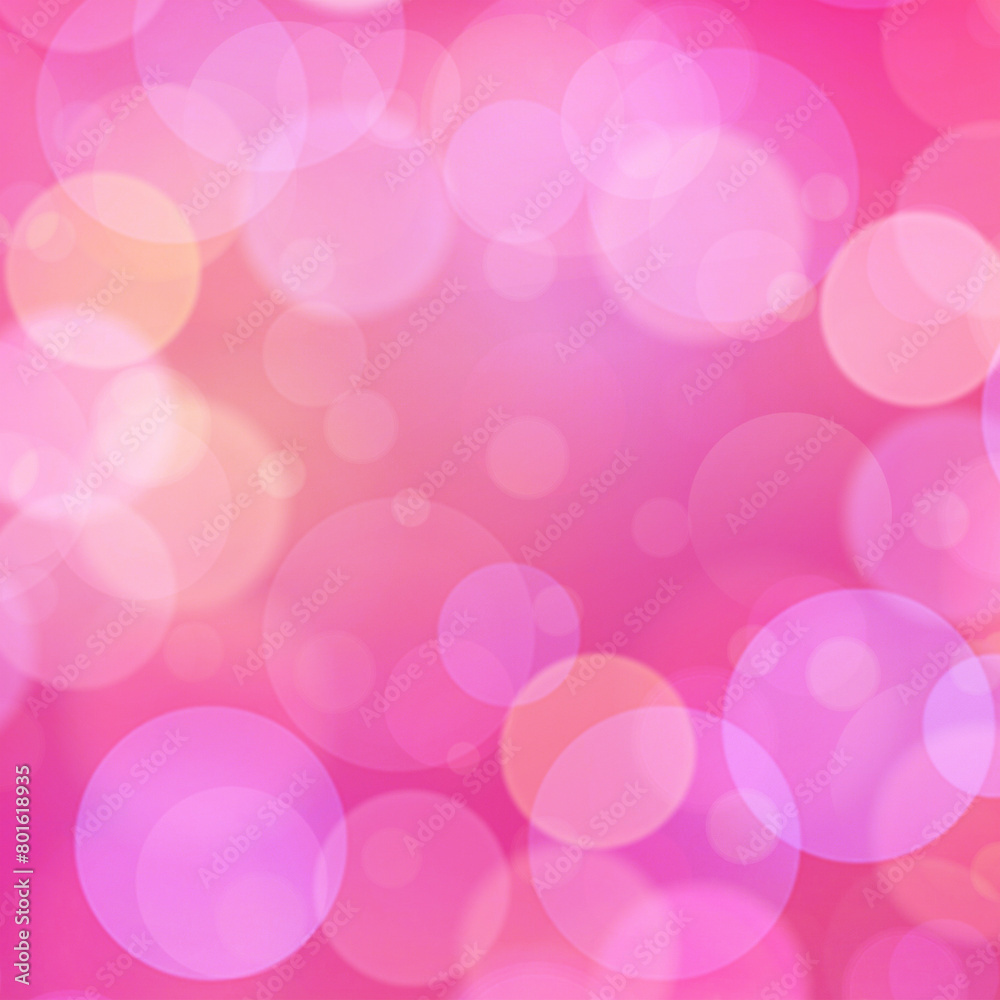 Pink bokeh square background for Banner, Poster, celebration, event and various design works