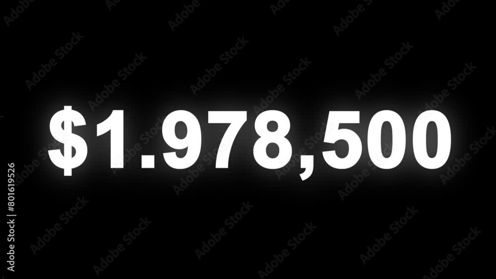 profit of million dollars, numbers rising to 1 million, wealth
